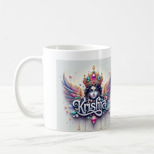 Cup design name by KRISHNA コーヒーマグカップ (左)