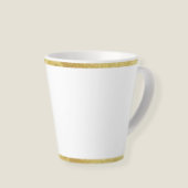 Cup for latte coffee with edges カフェラテマグ