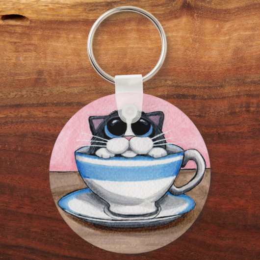 Cup O Kitty Keychain キーホルダー (正面)