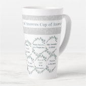 Cup of Answers Self Love Uplifting引用文 カフェラテマグ (右アングル)