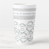 Cup of Answers Self Love Uplifting引用文 カフェラテマグ (正面)