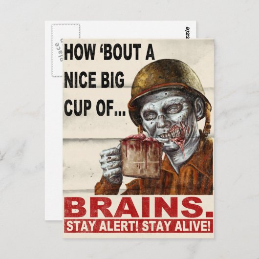 Cup of Brains ポストカード (正面/裏面)