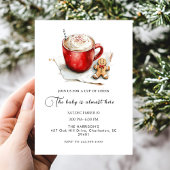 Cup of Cheer hot Chcolate Christmas baby shower 招待状