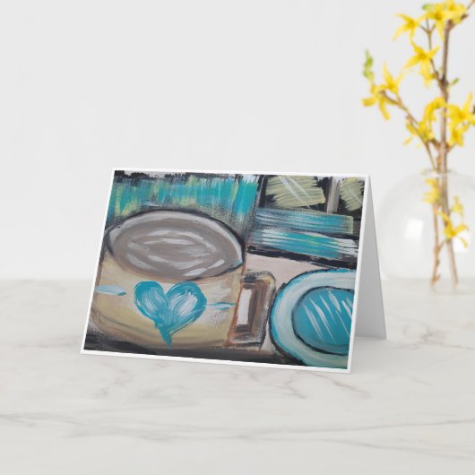 Cup of Coffee カード (黄色い花)