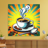 Cup of Coffee Canvas Wall Art キャンバスプリント (インサイチュ (リビング))