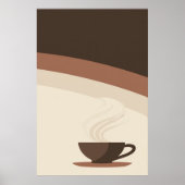 Cup of Coffee in Retro Style ポスター (正面)