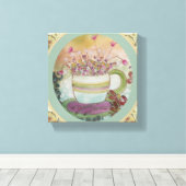 Cup of Flowers-2 Canvas キャンバスプリント (インサイチュ (ウッドフロア))