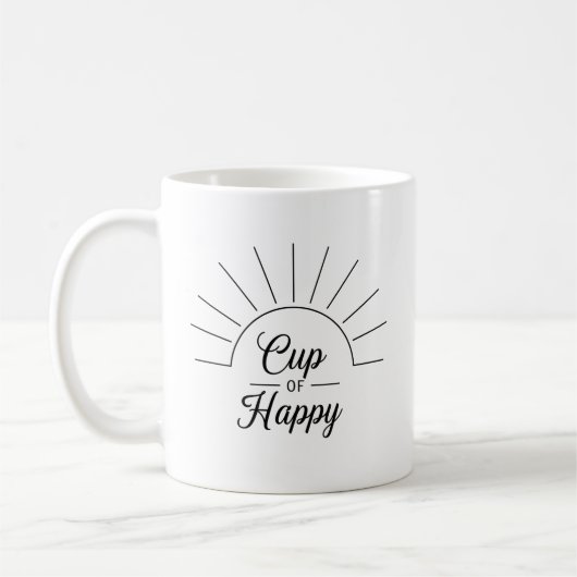 Cup of Happy:夏の雰囲気と勇気付けられる コーヒーマグカップ (左)