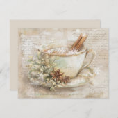 Cup of hot chocolate シーズンカード (正面/裏面)