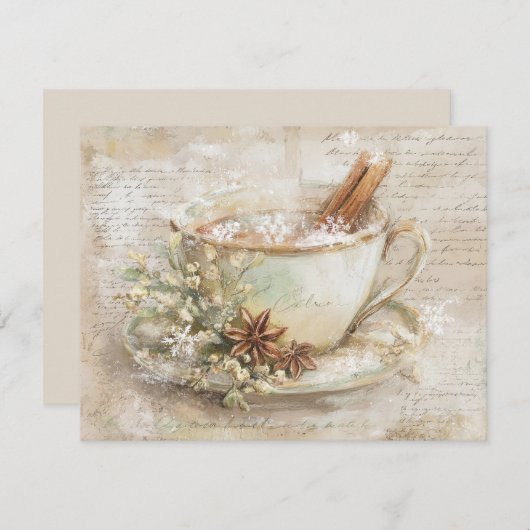 Cup of hot chocolate シーズンカード (正面/裏面)