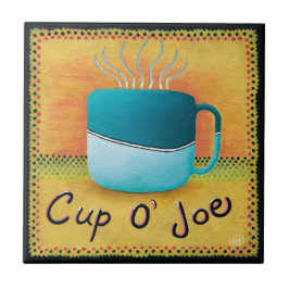 Cup of Joe Coffee Loverセラミックタイル タイル
