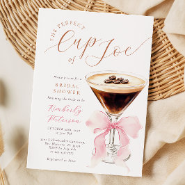 Cup of Joe Coquette Bridal Shower Invitation 招待状