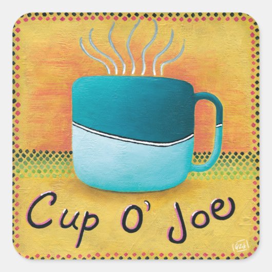 Cup of Joe Squareステッカー スクエアシール (正面)