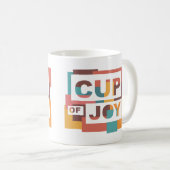 "Cup of Joy"カラーブロックカラーコーヒーマグ コーヒーマグカップ (正面右)