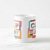 "Cup of Joy"カラーブロックカラーコーヒーマグ コーヒーマグカップ (中央)
