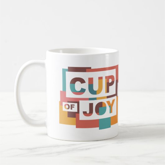 "Cup of Joy"カラーブロックカラーコーヒーマグ コーヒーマグカップ (左)