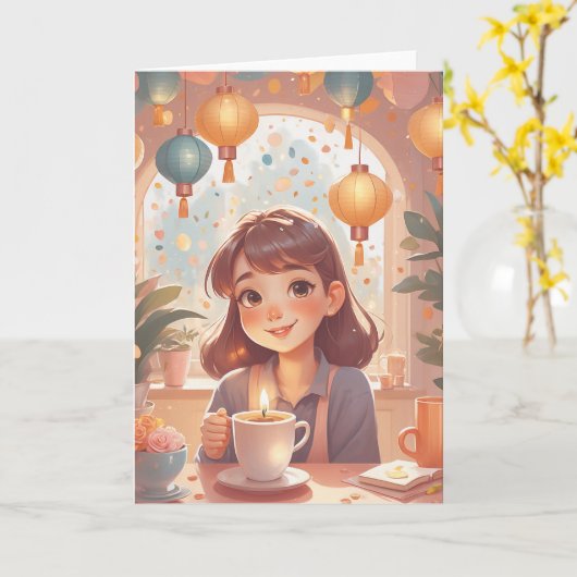 Cup of Joy カード (黄色い花)