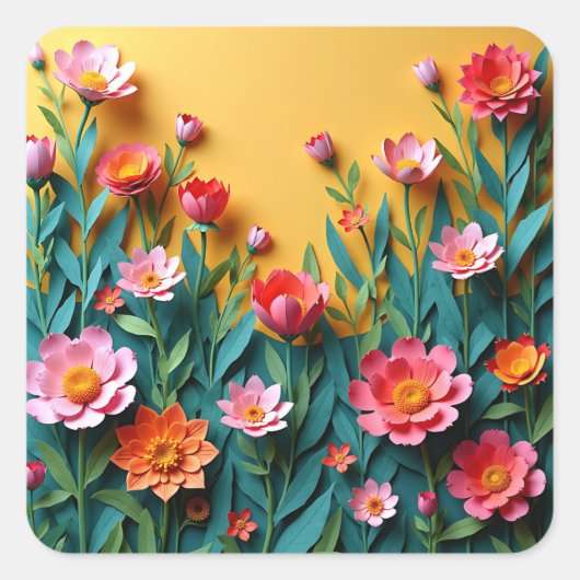 Cup of Joy:コーヒーステッカーコレクション スクエアシール (正面)