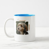 Cup of Love Dog Lover Coffee Gift Ideas ツートーンマグカップ (左)