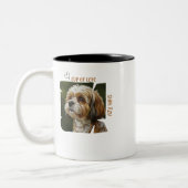 Cup of Love Dog Lover Coffee Gift Ideas ツートーンマグカップ (左)