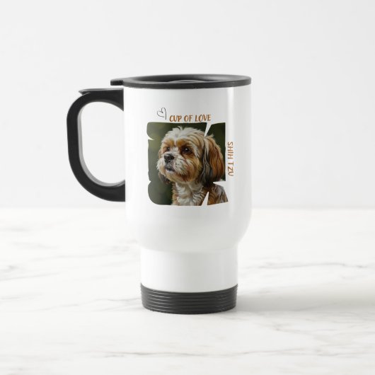 Cup of Love Dog Lover Traveler Mug トラベルマグ (左)