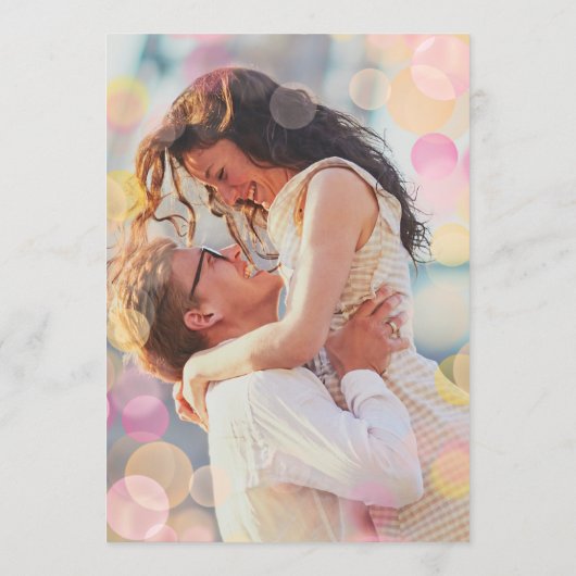 Cup of Love Unique Script Tea Coffee Bridal Shower 招待状 (裏面)