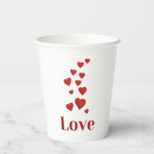 Cup of LOVE with hearts. 紙コップ (裏面)