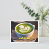 Cup of Matcha Tea Photo ポストカード (スタンド正面)