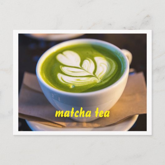 Cup of Matcha Tea Photo ポストカード (正面)