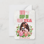 Cup of Positivi-TEA Classroomハッピーバレンタインデー ノートカード (正面)