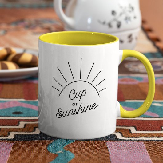 Cup of Sunshine Summer Vibe モダン Mindness Mag マグカップ