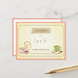 「Cup of Tea」おもしろギフトバウチャー ポストカード