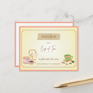 「Cup of Tea」おもしろギフトバウチャー ポストカード