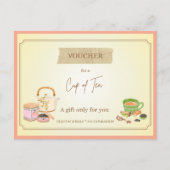 「Cup of Tea」おもしろギフトバウチャー ポストカード (正面)