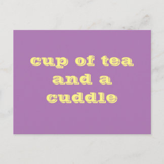 Cup of Tea and a Cuddle Postages（お茶とカドル葉書） ポストカード