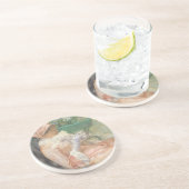 Cup of Tea by Mary Cassatt,ヴィンテージ印象派 コースター (側面)