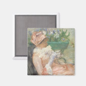 Cup of Tea by Mary Cassatt,ヴィンテージ印象派 マグネット (正面/裏面)