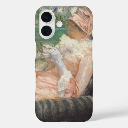 Cup of Tea by Mary Cassatt,ヴィンテージ印象派 Case-Mate iPhoneケース (裏面)