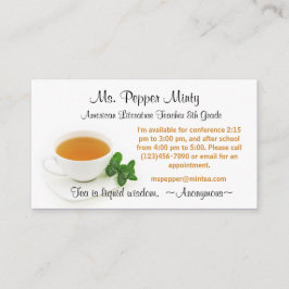 Cup of Tea Liquid Wisdom先生情報 名刺