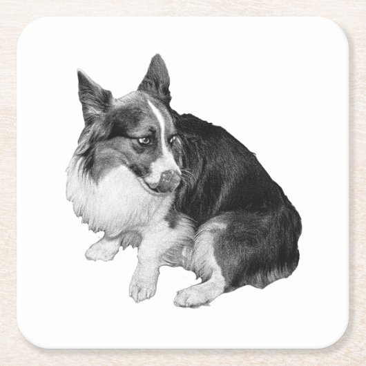 Cup Perch, Foxy Friend スクエアペーパーコースター (正面)