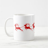 Cup Reindeers and Santa Claus コーヒーマグカップ (左)