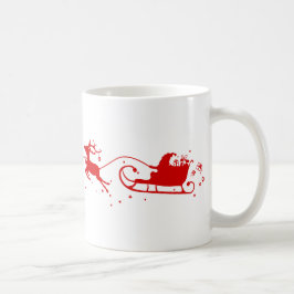Cup Reindeers and Santa Claus コーヒーマグカップ