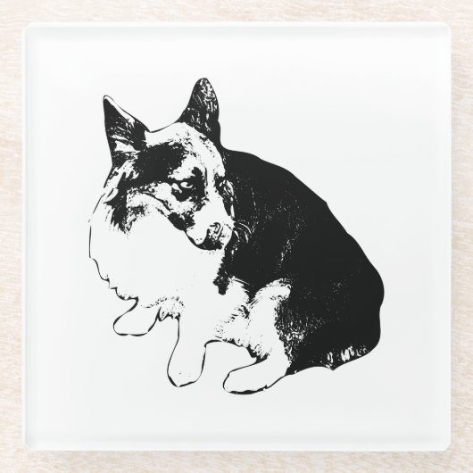 Cup Stand, Foxy Friend ガラスコースター (正面)