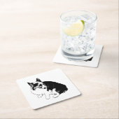 Cup Stand, Foxy Friend スクエアペーパーコースター (インサイチュ)