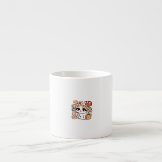 cup sushi cat  エスプレッソカップ (正面)