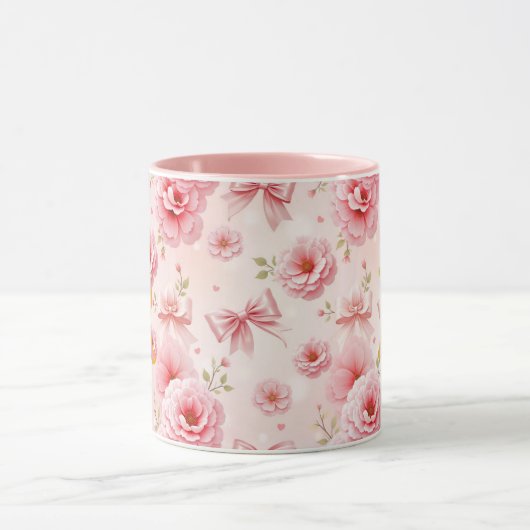 Cup with initial, Romantic cup, mug for her マグカップ (中央)