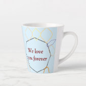 Cup with shaep print name on mugs Latte Mug カフェラテマグ (右)