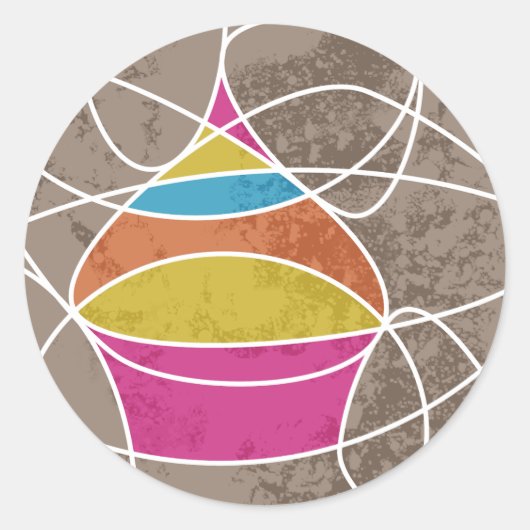 CUPCAKEシェイプ ラウンドシール (正面)