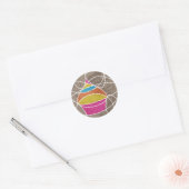 CUPCAKEシェイプ ラウンドシール (封筒)