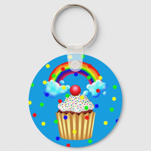 CupcakeパーティーとRainbow & Sprinkles キーホルダー (正面)